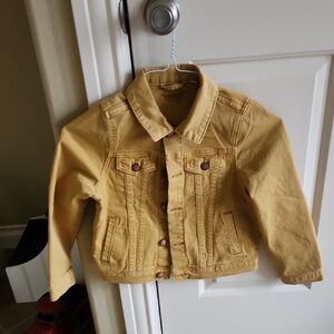 Charming Mustard/ Sunflower Color Kids Jean Jacket